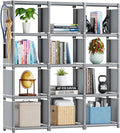 Mavivegue Book Shelf, 12 Cube Storage Organizer, DIY Bookcase, Metal Cube Bookshelf, Cubbies Closet Storage Organizer Shelves