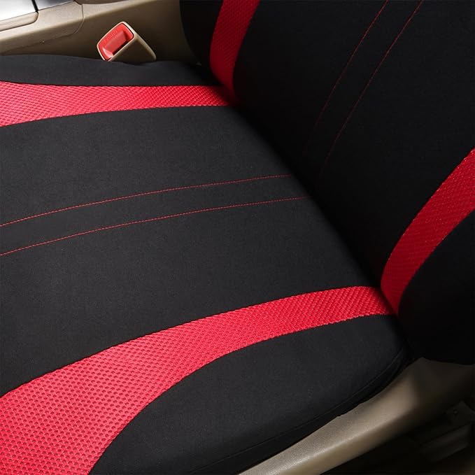 Flying Banner Car Seat Covers Front Seats and Rear Bench Mesh Fabric Rear Bench Split Polyester Cover Easy Installation SUV C