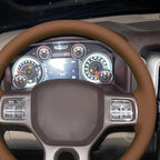 MEWANT Steering Wheel Covers for Dodge RAM 1500/1500 Classic / 2500/3500 / 5500 Hand-Stitched Genuine Leather ram Steering Wheel Wrap