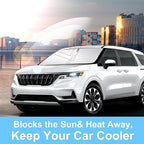 Front Windshield Sun Shade Foldable Car Front Window Sun Shade Windshield Shade Custom Fit for Kia Carnival 2022-2026 Block UV Rays Car Accessories Heat Keep Cooler