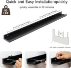 Fun Memories Picture Ledge Shelf, 36 Inch Floating Shelves Set of 2, Nursery Book Shelves for Toys Storage, Kids Bookshelf Wa