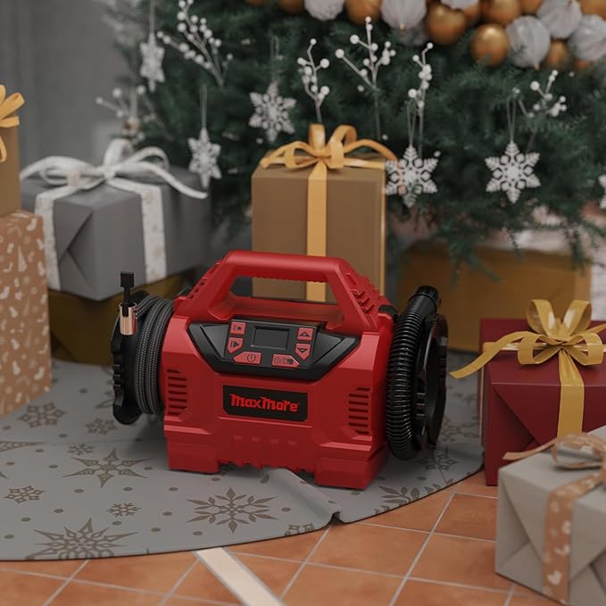 MaxMore Portable Tire Inflator/deflator Compatible with Milwaukee 18V Battery (Tool Only),160 PSI High Pressure Cordless Air Compressor Pump, Digital Gauge, Auto Shut-Off, LED Light for Car, Bike