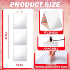 Foldable Full Length Mirror 2-in-1 Wall-Mounted or Tabletop Mirror, Portable Travel Mirror with Handle for Dance Home Bedroom