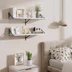 Deep Floating Shelves for Wall,36" Wx10 D Wood Wall Shelves with Metal Brackets,Hanging Storage Floating Shelf for Living Roo