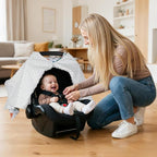 Rquite Car Seat Cover Baby, Carseat Covers Baby Girl, Winter Infant Car Seat Cover, Warm Minky Car Seat Canopy, Baby Carrier 