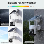 Solar Security Cameras Wireless Outdoor, 2 Cam-Kit, 4MP Home Security System with Color Night Vision, 2.4G & 5G WiFi, 360° Pa