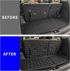Rongtaod Cargo Mat Compatible with 2020-2025 Kia Telluride Cargo Liner Trunk Mat TPE All Weather Back Seat Cover Protector 2024 Telluride Accessories (Trunk Mat with Backrest Mat)