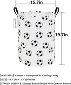 QUEENLALA Large Storage Basket,Laundry Hamper/Bathroom/Home Decor/Collapsible Round Storage Bin,Boys and Girls Hamper/Boxes/C