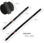 MOHEEN Universal Lap Seat Belt 2 Point Adjustable Safety Seat Belt for Go Kart, Club Golf Cart, 2 Pack in Black,48 Inch