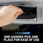 WZP Bling Sunglasses Holder for Car Sun Visor, Rhinestone Leather Eyeglasses Car Visor Clip Storage Glasses Organizer Case, Universal Vehicle Glasses Protective Storage Box for SUV Sedan Van (AB)