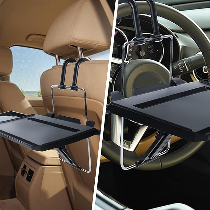 Toolly Car Steering Wheel Seat Tray for Writing Laptop Dining Food Drink Work