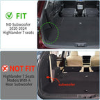 Bomely Trunk Mat Compatible with 2020-2026 Toyota Highlander Cargo Mat Cargo Liner Back Seat Cover Protector TPE Trunk Liner 2025 7 Seats Highlander Accessories (Trunk Mat+Backrest Mats)