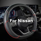 GIANT PANDA D Shape Steering Wheel Cover for Nissan Rogue Kicks - Auto Car Steering Wheel Cover Customized for Nissan Altima 