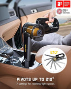 Fanttik Fold V10 APEX Pivot Cordless Car Vacuum, 17000Pa Handheld Vacuum Suction Power, Smart LED Display, Portable for Car H