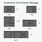 Kootek 16 Pack Drawer Organizer Clothes, Dresser Drawer Organizers for Clothing Fabric Foldable Closet Organizers and Storage