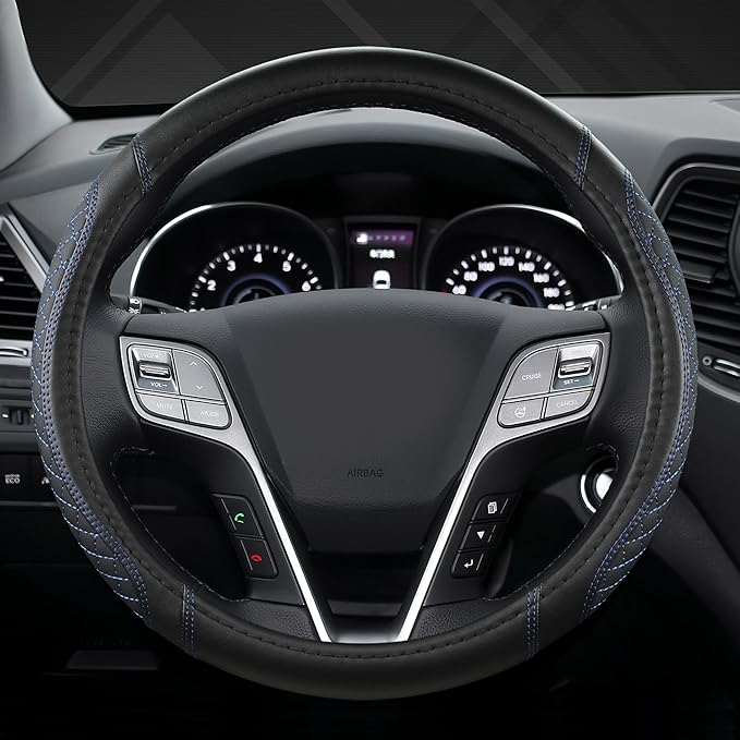 West Llama Customized Auto Car Steering Wheel Cover for Hyundai,Tucson,Sonata,Elantra,Santa Fe,Genesis,Sonata Hybrid,Azera,Ve