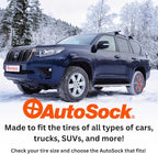 AutoSock for Passenger Vehicles HP645, Snow Socks for Tires, Pack of 2