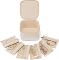 Vlando Travel Jewelry Case,Valentines Gifts,Small Jewelry Box Organizer,Travel Jewelry Storage with 6 Velvet Jewelry Zipper P