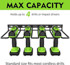 ENONCI Power Tool Organizer, Drill Holder Wall Mount,Thickened Drill Rack,50 lb Garage Storage Heavy Duty Drill Organizer Uti