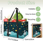 Reusable Grocery Bags Heavy Duty Shopping Bags Foldable Large Tote Bags with Long Handles & Hard Bottom