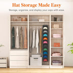 Lifewit Hat Organizer for Baseball Caps, Hat Rack Hanging Storage, Non-Woven Fabric Display Shelf Holds Up to 40 Hats, Cap Ho