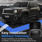 Driver Side Mirror Cover Replacement for Jeep Renegade 2015 2016 2017 2018 2019 - Left Side Mirror Covers, Rear View Mirror Cap Accessories Without Lamp, Textured