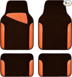 CAR PASS Waterproof Universal Fit Car Floor Mats, Faux Leather Car Carpet Mats,Car Mats with Anti-Slip Nibbs Backing & Driver