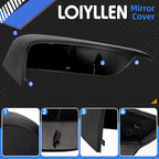 Passenger Side Mirror Cover Replacement for Chevrolet Chevy Malibu 2016 2017 2018 2019 2020 2021 2022 2023 2024 2025 - Right Side Mirror Covers, Rear View Mirrors Cap Accessories Textured
