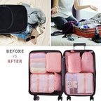 Packing Cubes, 8 Pcs Travel Packing Organizers for Suitcases, Large Capacity Travel Luggage Organizers Set includes 8 Storage