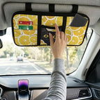 Lemon Black Cat Tactical Sun Visor Organizer,Car Accessories with Zipper Visor Storage Pouch, Adjustable Straps for SUV Truck