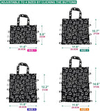 FLOCK THREE Leak-Proof Waterproof Car Trash Bag Foldable Multipurpose Trash bin Container Storage Cute Grocery Organizer Bag for Automotive Front or Back Seat in Cars SUVs and Trucks (Black Cats)