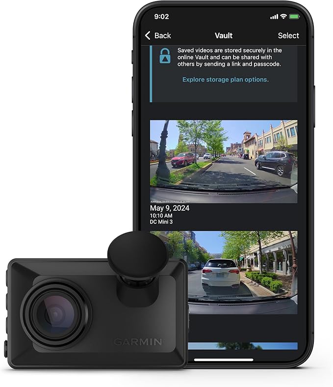 Garmin Dash Cam™ X110, Compact 1080p HD Dash Cam with a 140-degree Field of View, Built in Clarity™ Polarizer, Voice Controll