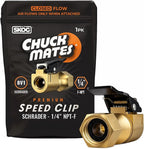 Chuck Mates Premium 1/4" NPT Quick-Connect Tire Inflator Chuck with SimpleSeal - Closed-Type (1 Pack)