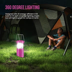 Lichamp LED Camping Lantern, 4 Pack Battery Powered Flashlight for Power Outages, Portable Collapsible Hanging Light Essentia