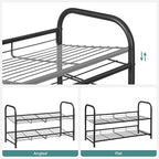 SONGMICS Shoe Rack, 2 Tier Shoe Organizer for Closet, Holds up to 8 Pairs of Shoes, Shoe Rack for Front Door Entrance, Metal 