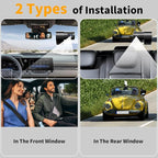 Dash Cam Front and Rear: 4K Dual Channel Dash Cam - 5GHz WiFi, Dash Camera for Cars with 64GB Card, 2" IPS, App Control, G-Se