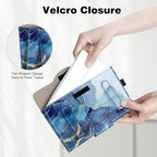 CaseBot Car Visor Tissue Holder, Sun Visor Napkin Holder, Mask Holder, PU Leather Backseat Tissue Box for Truck SUV, Ocean Marble