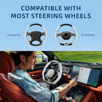 Carbon Fiber Steering Wheel Cover with Anti-Slip Lining and Segmented Design 2pcs Universal Steering Wheel Protector for Men 