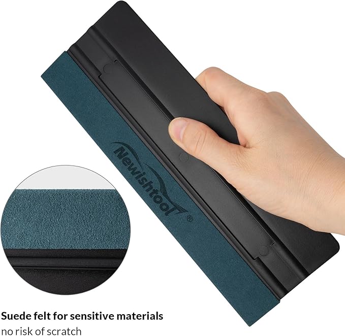 NEWISHTOOL 3 Pcs Vinyl Wrap Squeegee Kit, Sizes for Sign Making, Wallpaper & PPF Window Tint Application
