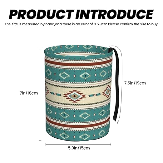 Native Indian Western Tribal Car Trash Can Collapsible Garbage Can,Hanging Trash Bag Water Proof with Suitable for Storage for Car Interiors,Home