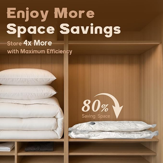 Vacbird 15 Jumbo Size Vacuum Bags for Clothes Storage,Space Saver for Luggage Packing and Moving,Vacuum Sealed Bags for Cloth