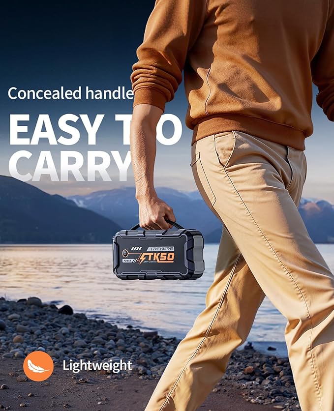 TREKURE Car Battery Jump Starter 8000A 26800mAh, Portable Car Jump Starter for All Gas and 12L Diesel Engines, Power