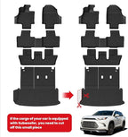 LASFIT Floor Mats for Toyota Grand Highlander 2026 2025 2024 Fits Without or with subwoofer (Include Hybrid), All Weather TPE Custom Fit Rear Trunk Mat for Grand Highlander Accessories