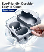 for Tesla Cup Holder Insert, 2-in-1 for Model Y Juniper(2025/2026)& Model 3 Highland(2024/2025) with Storage Compartment - Gr