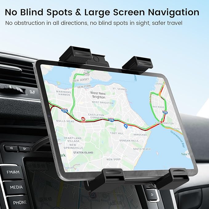 OHLPRO CD Slot Tablet Holder for Car, Universal 7-11" iPad Car Mount, Adjustable CD Player Tablet Mount for iPad mini, Air, Pro 11, Galaxy Tab, Great for Navigation & Entertainment