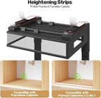 2 Packs 21IN Depth Under Sink Organizer, 2-Tier Pull Out Cabinet Organizer With Smooth Circular Rail, Large Capacity Metal Me