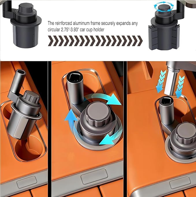 Car Desk for Laptop,360° Rotating Cup Holder Table，Wood Car Tray, Car Table & Car Food Tray，Steering Wheel Tray， Car Accessories for Women & Men. Compatible with Tesla Model Y/3/S, Ford F150& Most