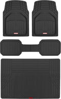 Motor Trend FlexTough Defender Floor Mats for Cars & TrunkShield Trunk Mat Set, Next-Gen Deep Dish Heavy Duty Car All Weather, Rubber Set Auto Truck Van SUV B09VYBHPDK