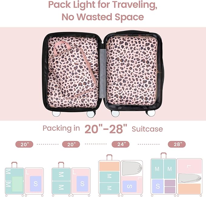 Cambond Compression Packing Cubes for Travel - Lightweight Expandable Travel Bags Luggage Organizers Travel Essentials Compre