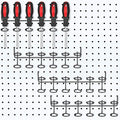 Ripeng 4 Pieces Pegboard Screwdriver Holders Peg Board Organizer Accessories Multi Ring Tool Holders Six Tool Organizer Racks